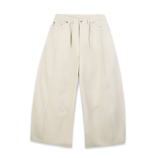 SWE BARREL KHAKI PANTS - BEIGE