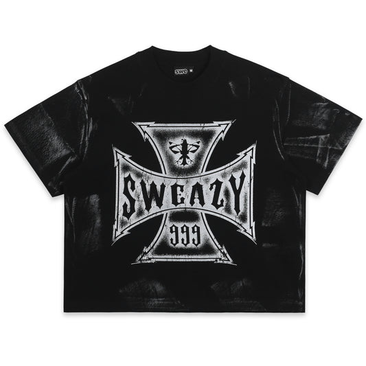 SWE CROSS BOXY TEE - BLACK