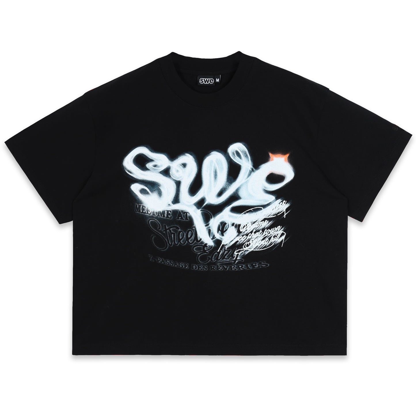 SWE AFTERIMAGE BOXY TEE - BLACK