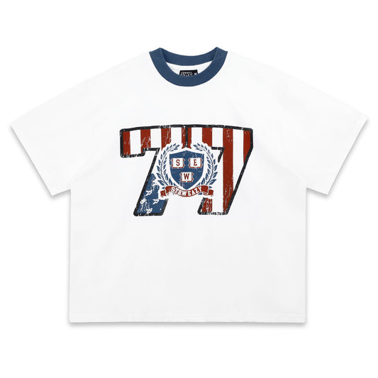 SWE CREST BOXY TEE - WHITE