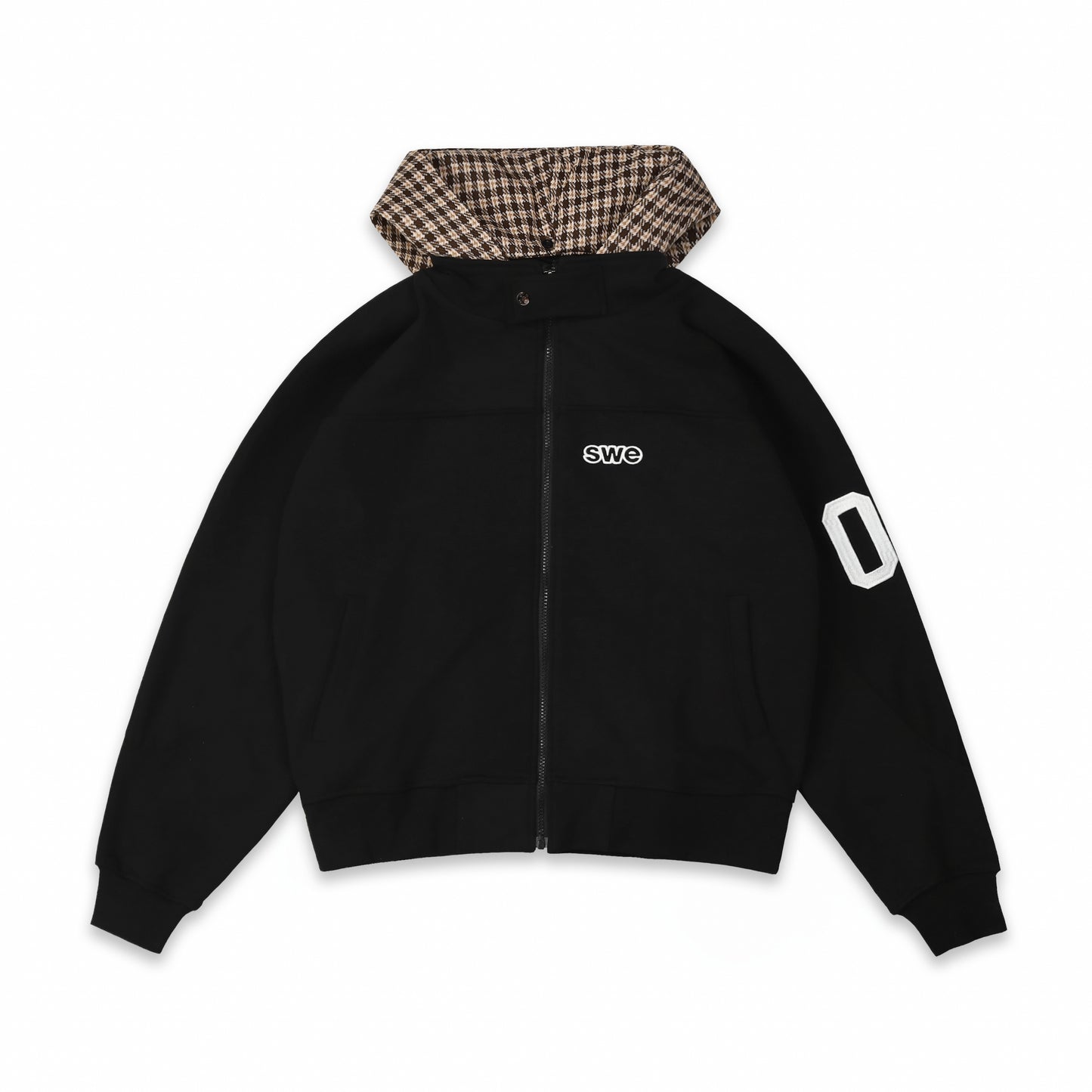 SWE HOODSTACK ZIP JACKET - BLACK/BROWN