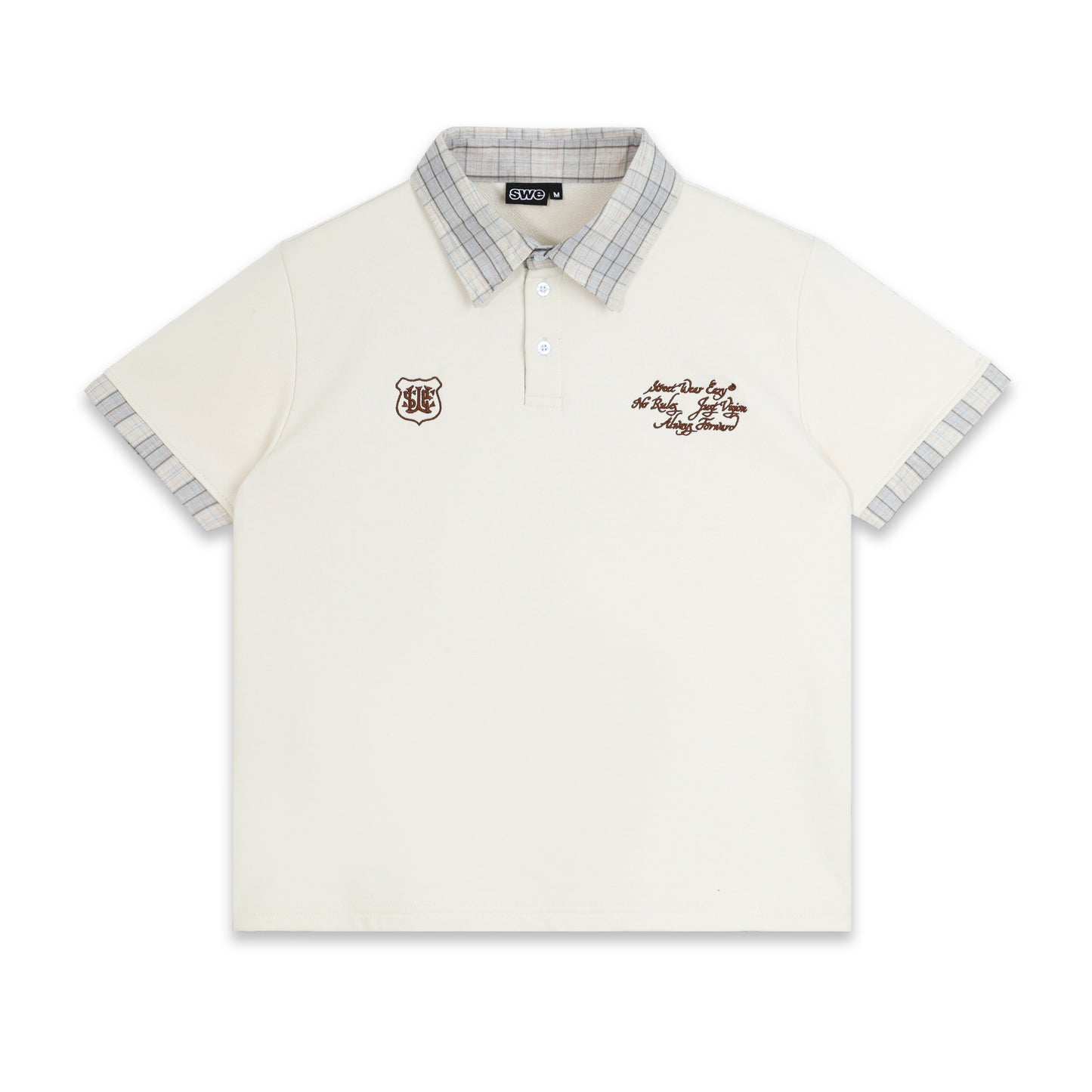 SWE PLAID POLO - BEIGE