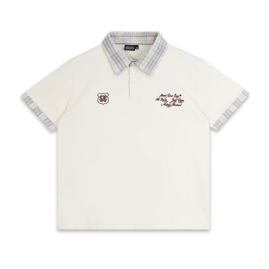 SWE PLAID POLO - BEIGE