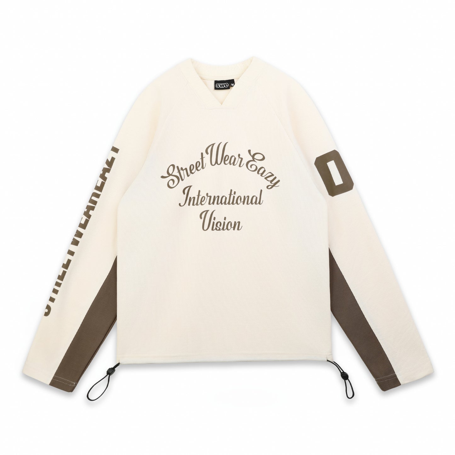 SWE VISION L/S TEE - CREAM/BROWN