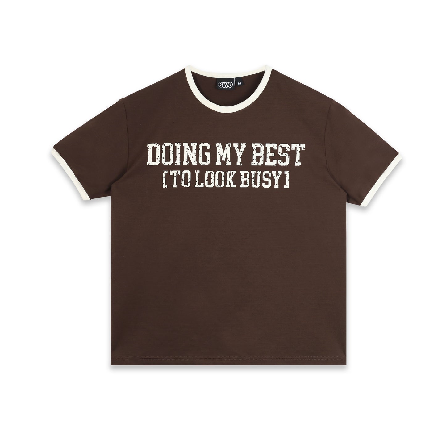SWE BUSY RINGER TEE - BROWN