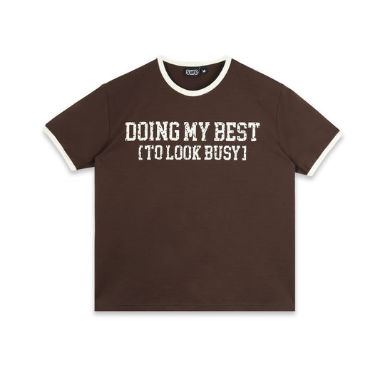 SWE BUSY RINGER TEE - BROWN