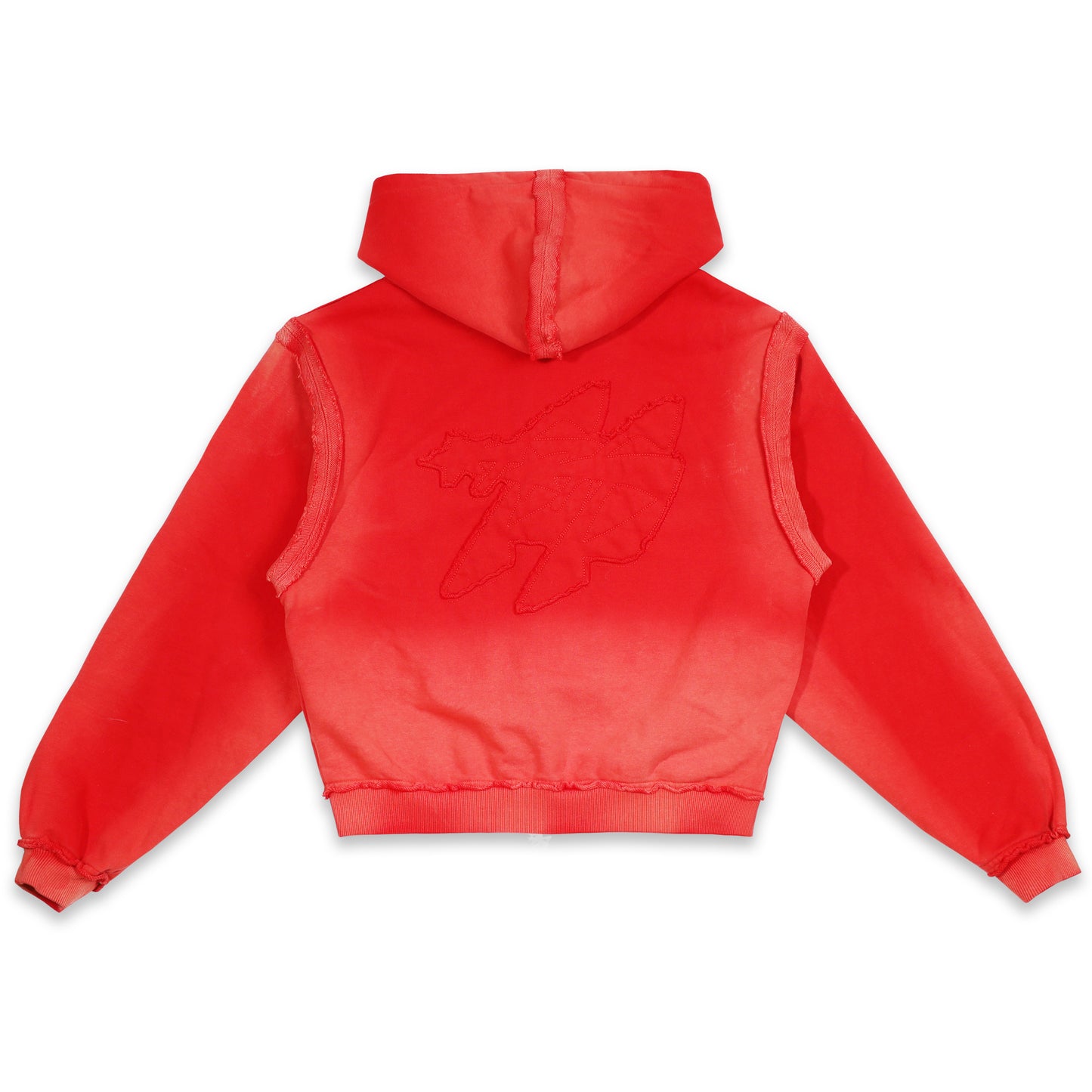 SWE 2 WAY ZIP HOODIE - WASHED RED