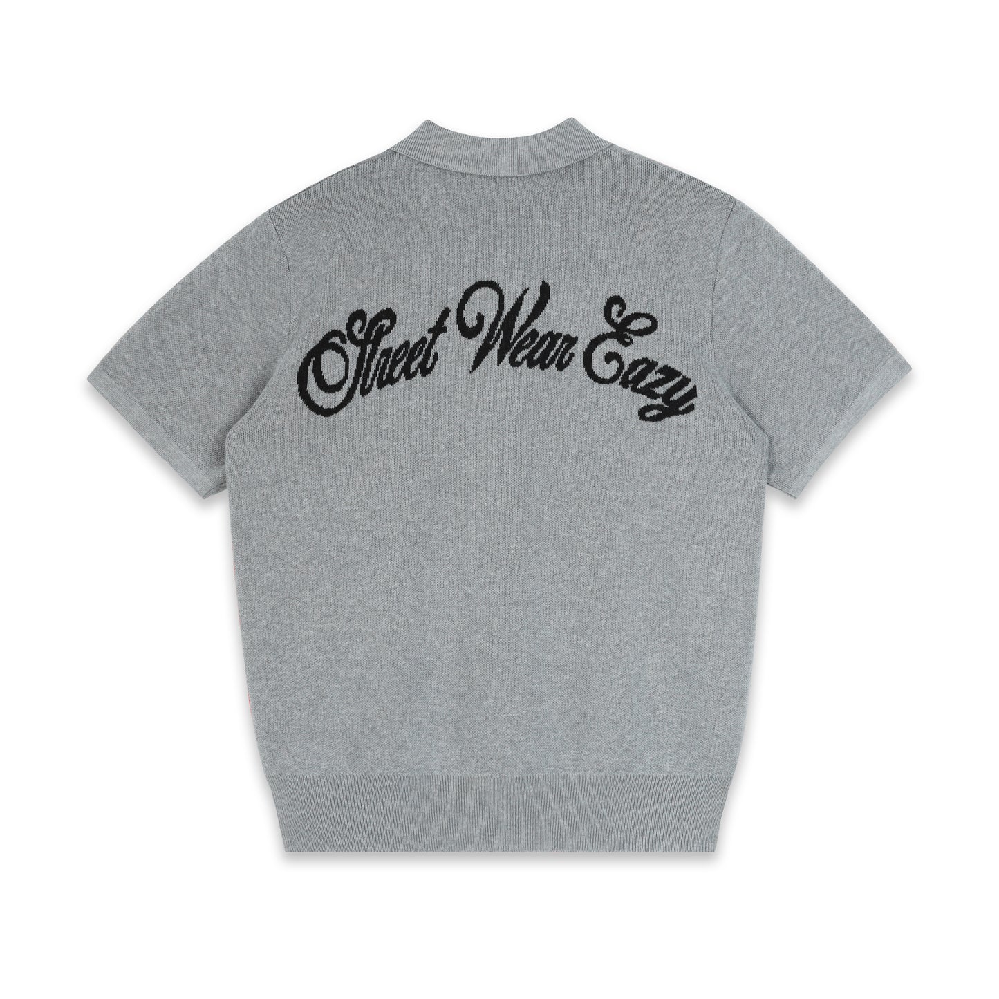 SWE KNIT POLO - GRAY