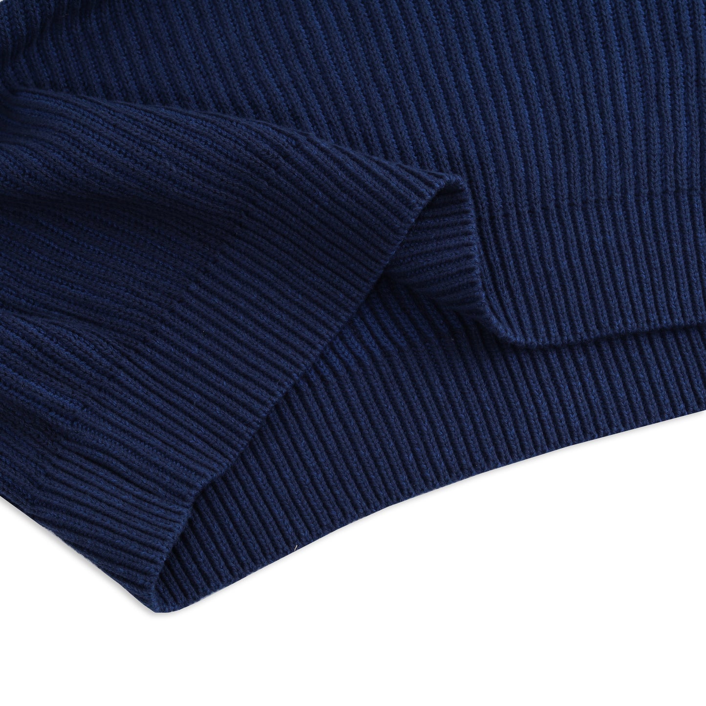SWE L/S KNIT POLO - NAVY