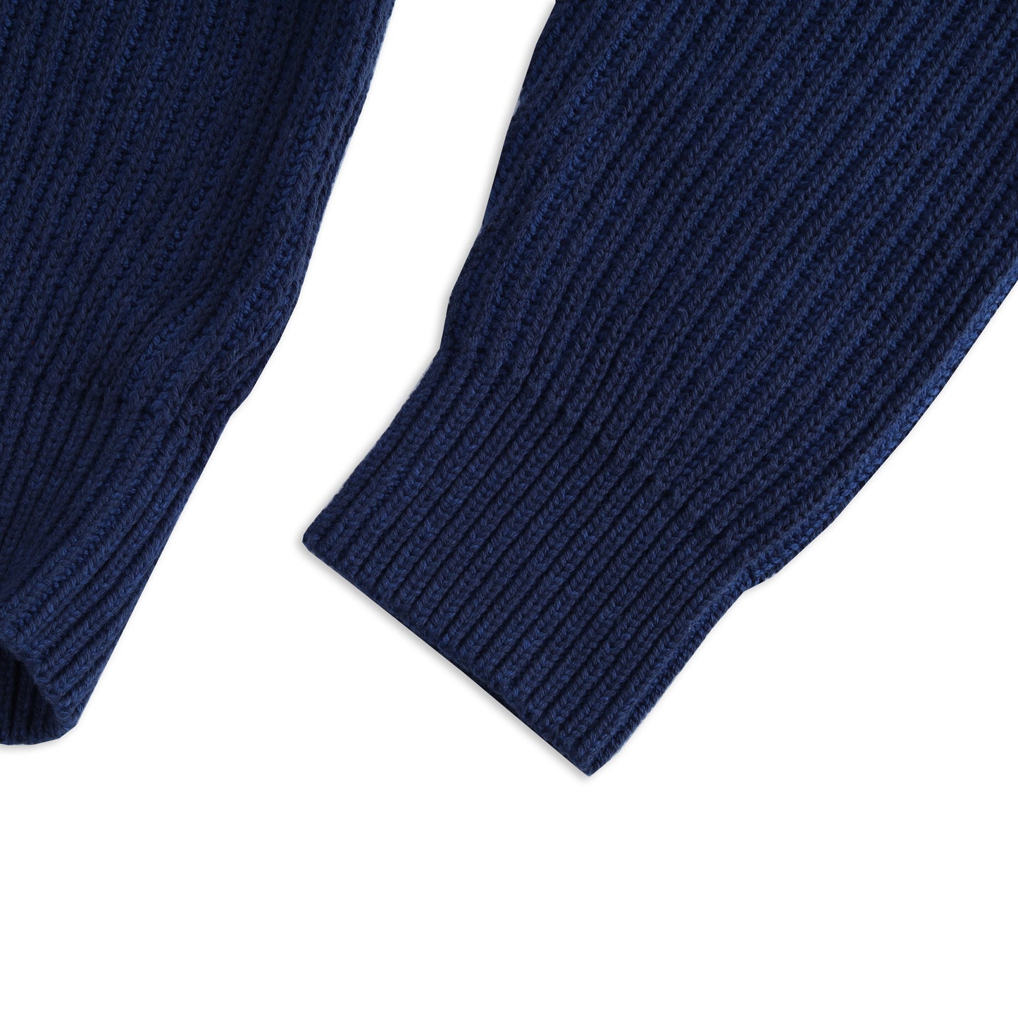 SWE L/S KNIT POLO - NAVY