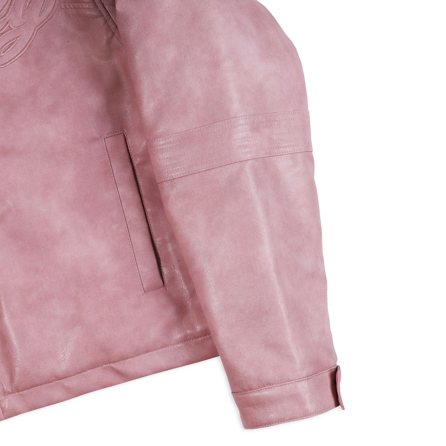 SWE BLOSSOM LEATHER JACKET - PINK