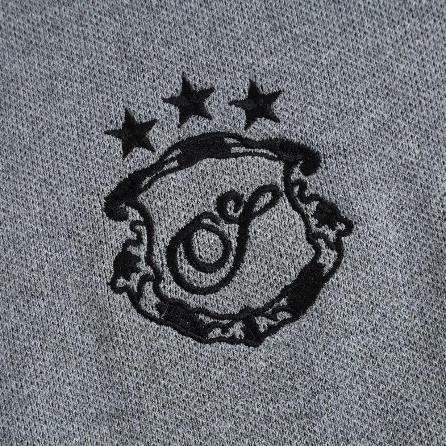 SWE KNIT POLO - GRAY