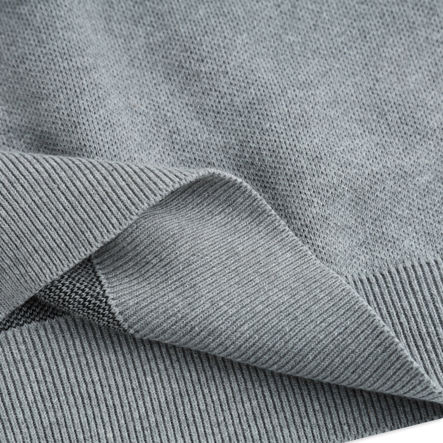 SWE KNIT POLO - GRAY