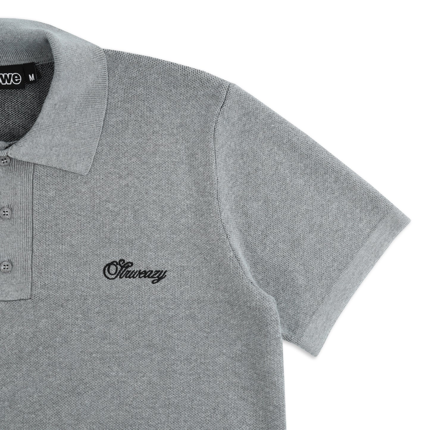 SWE KNIT POLO - GRAY