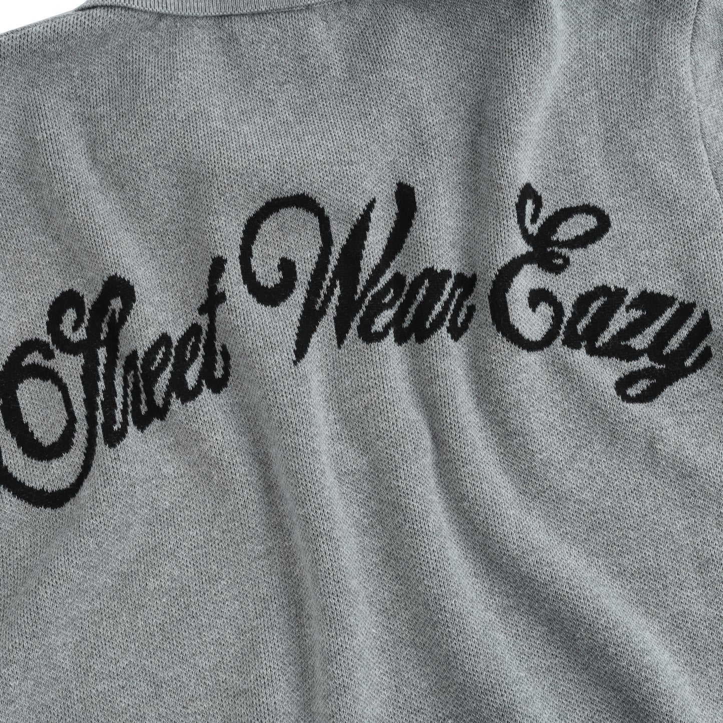 SWE KNIT POLO - GRAY