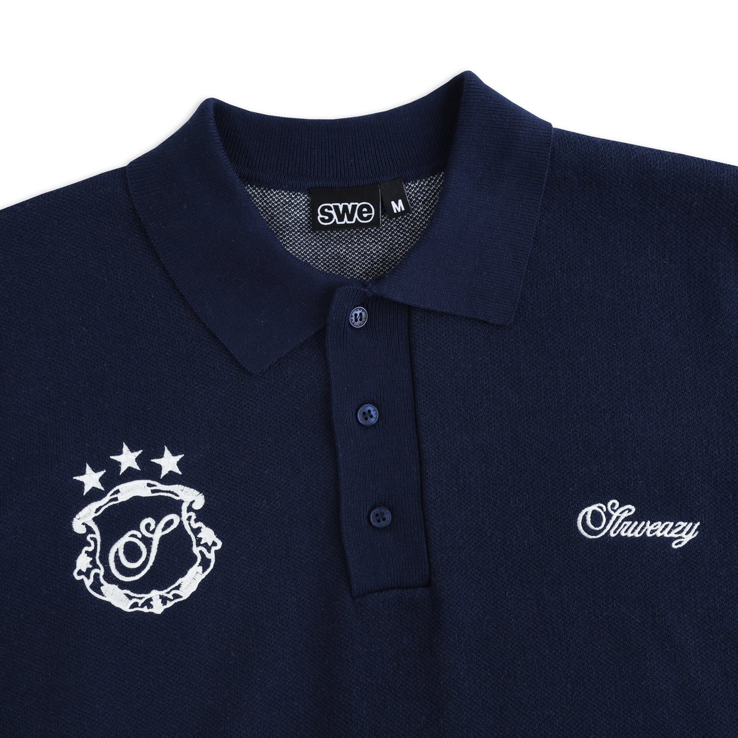 SWE KNIT POLO - NAVY