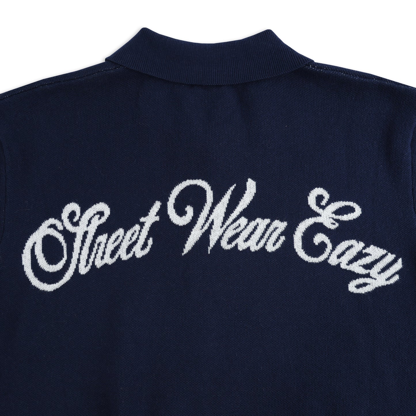 SWE KNIT POLO - NAVY