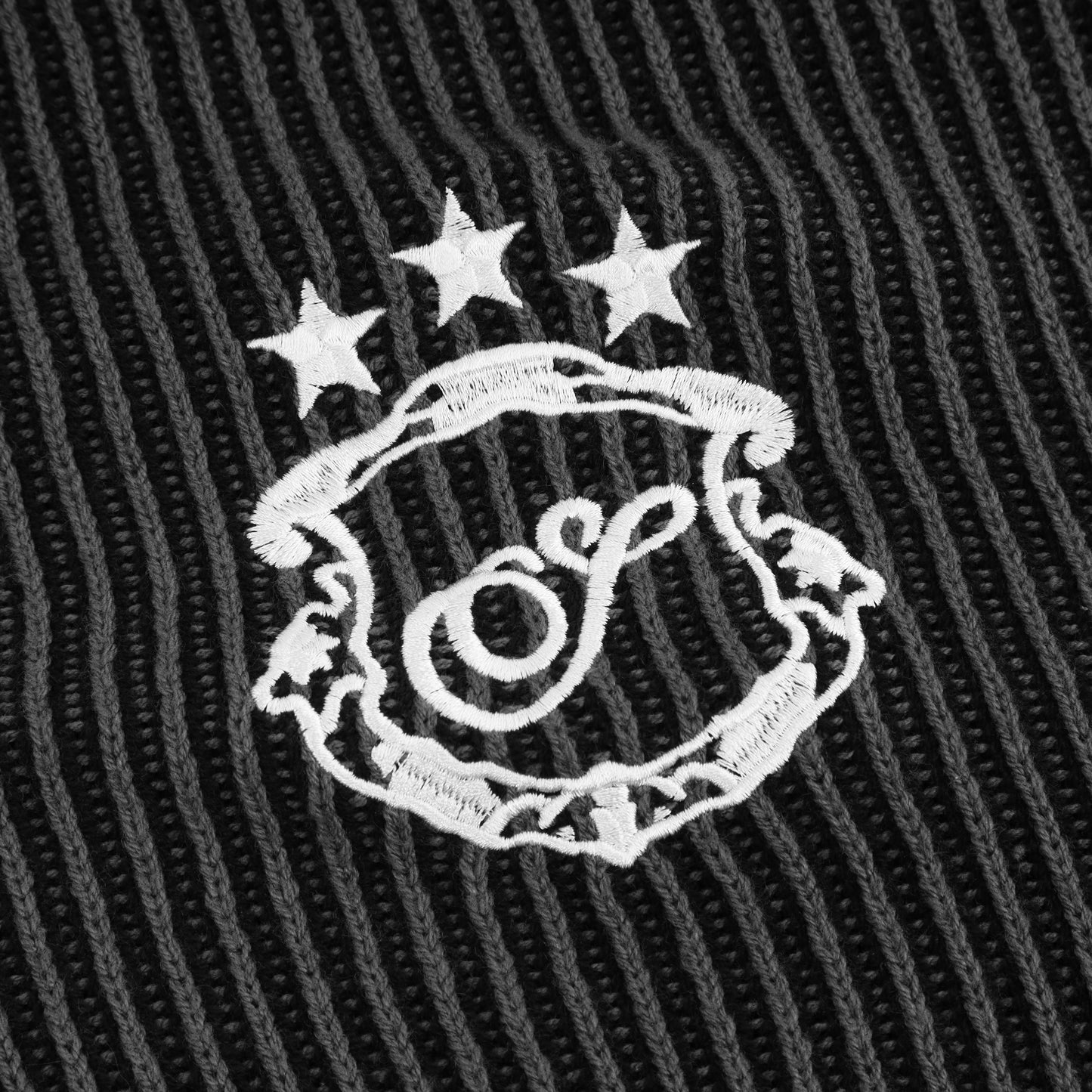 SWE L/S KNIT POLO - BLACK