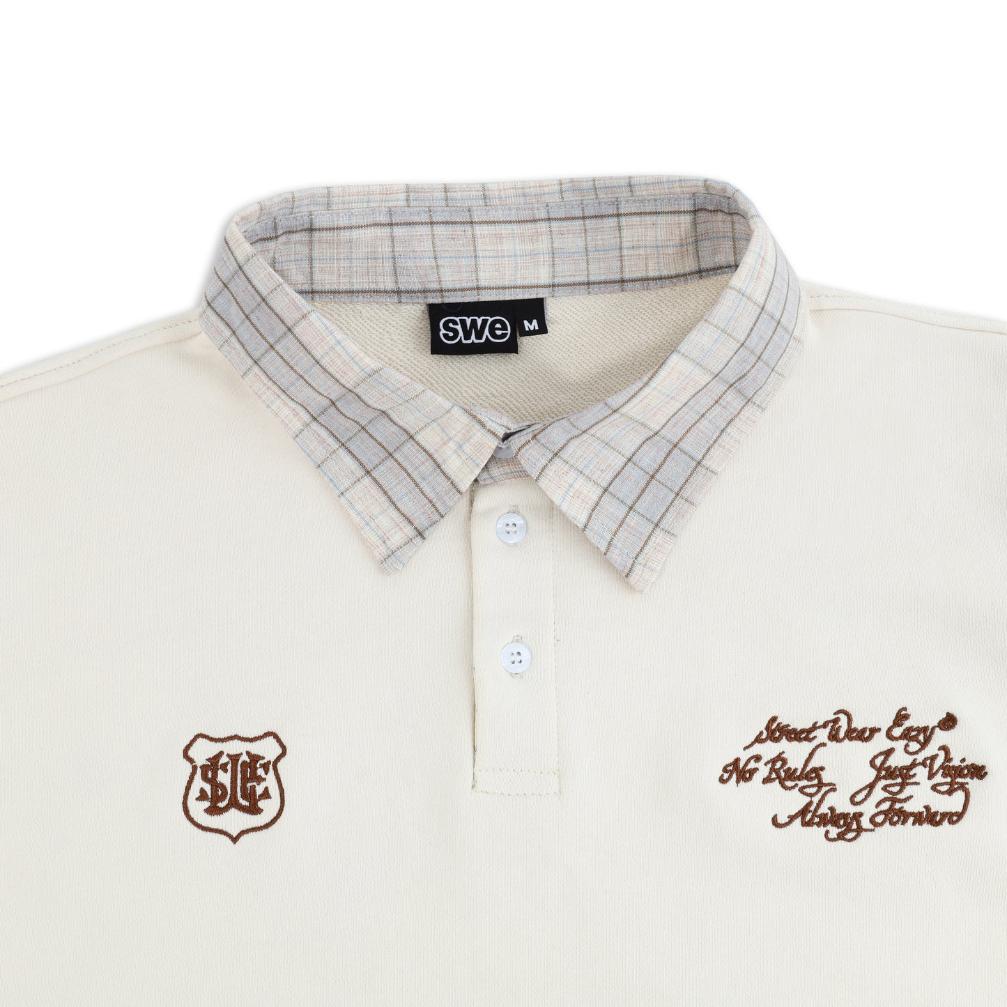 SWE PLAID POLO - BEIGE