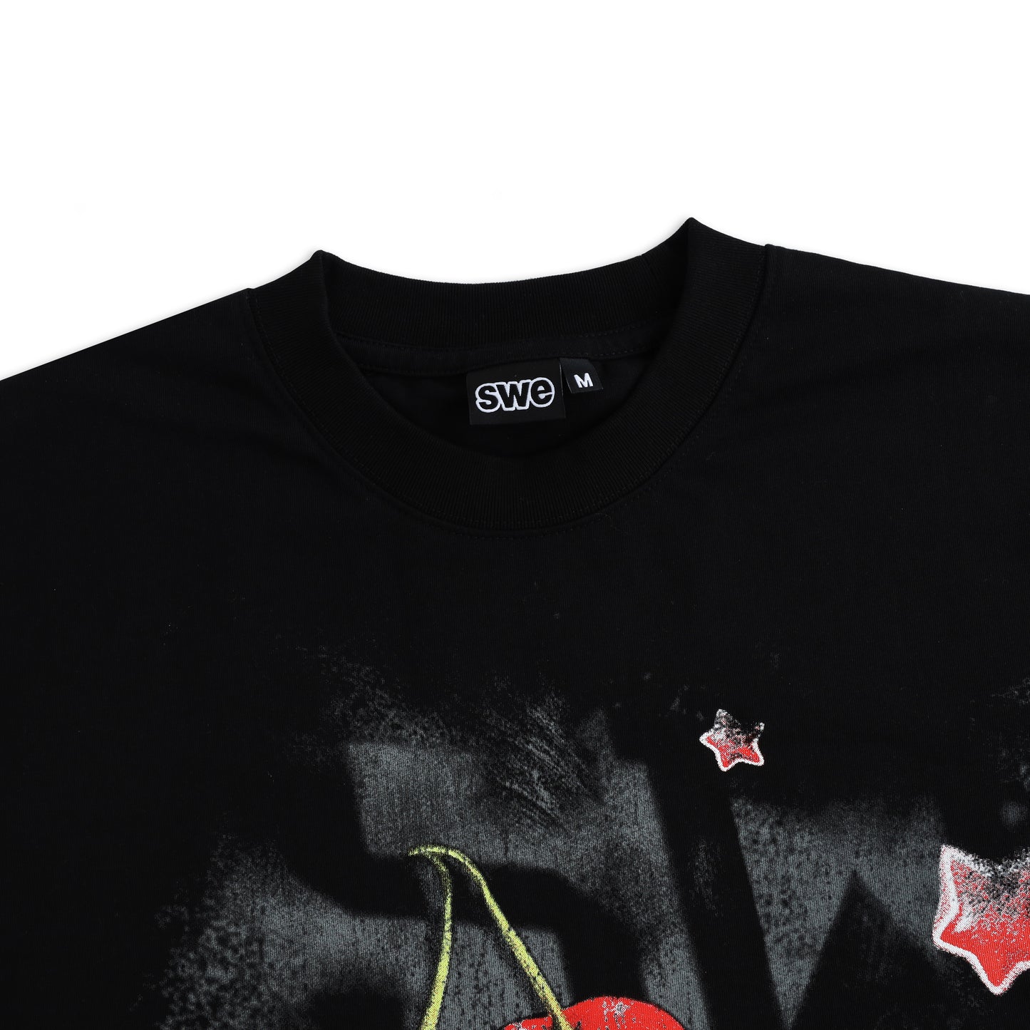 SWE CHERRY BOXY TEE - BLACK
