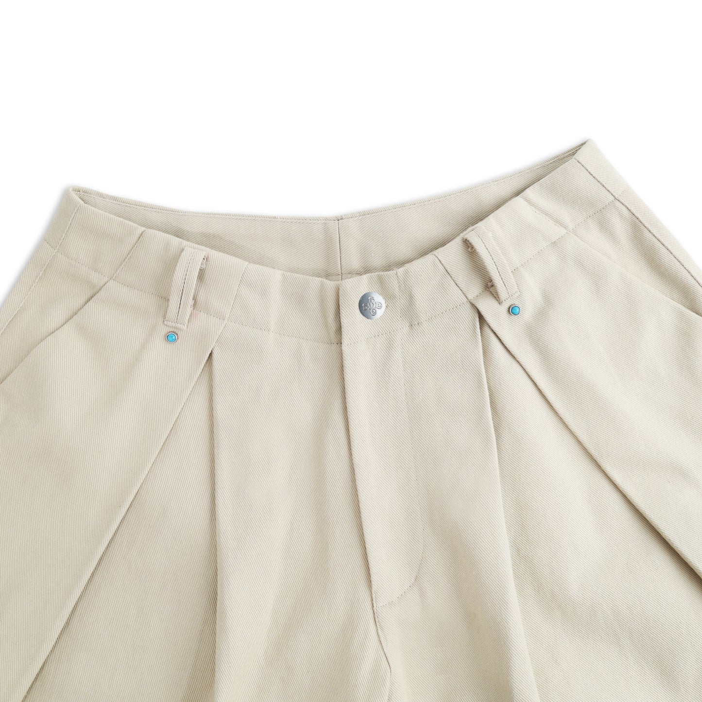 SWE PLEATED WIDE SHORTS - BEIGE