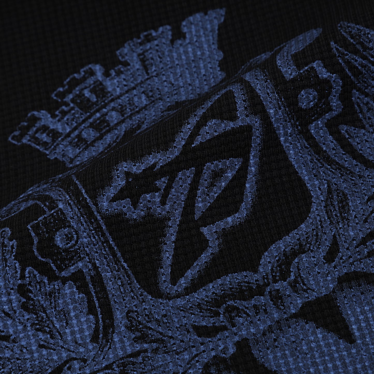 SWE ROYAL WAFFLE L/S TEE - BLACK