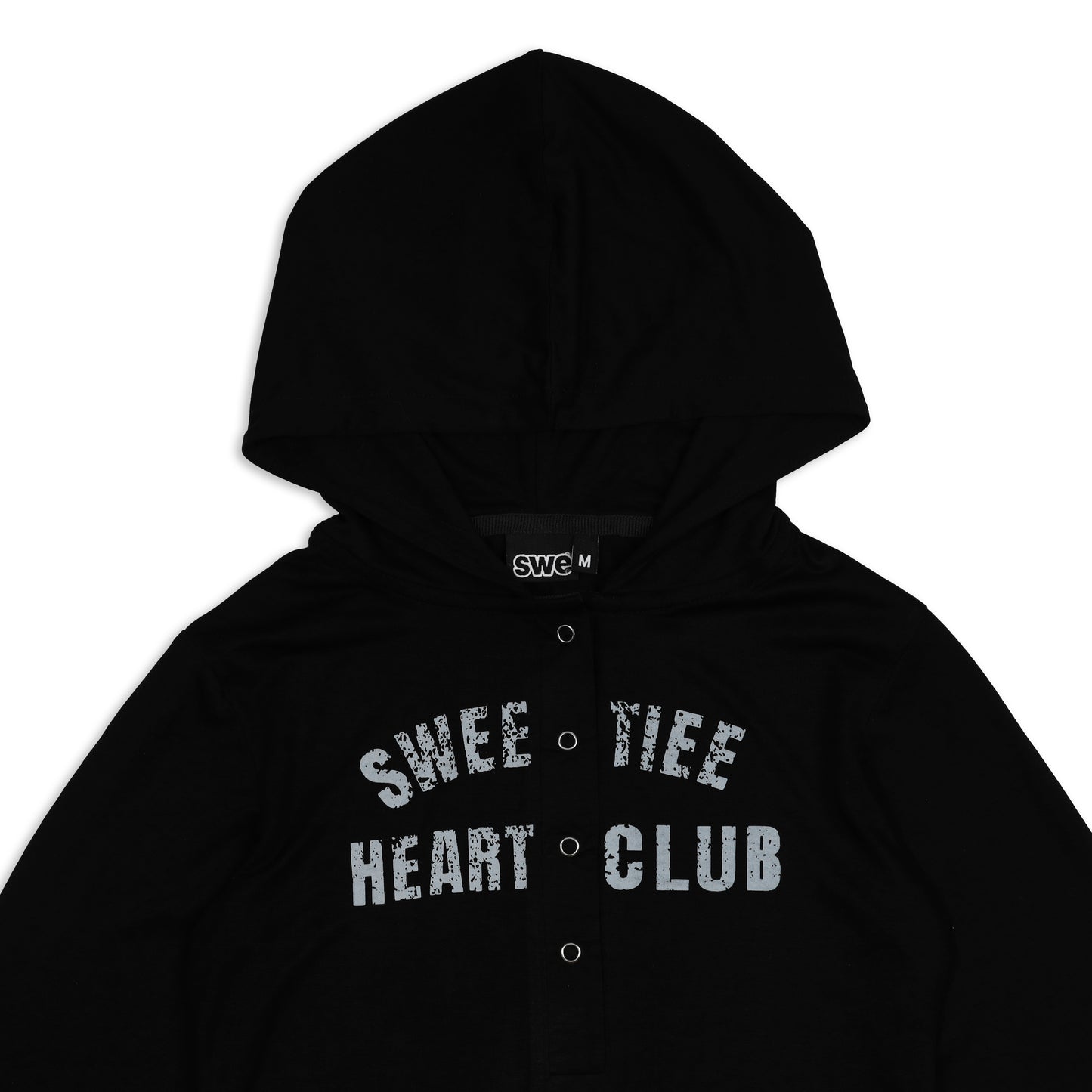 SWE ETIE BUTTON L/S TEE - BLACK