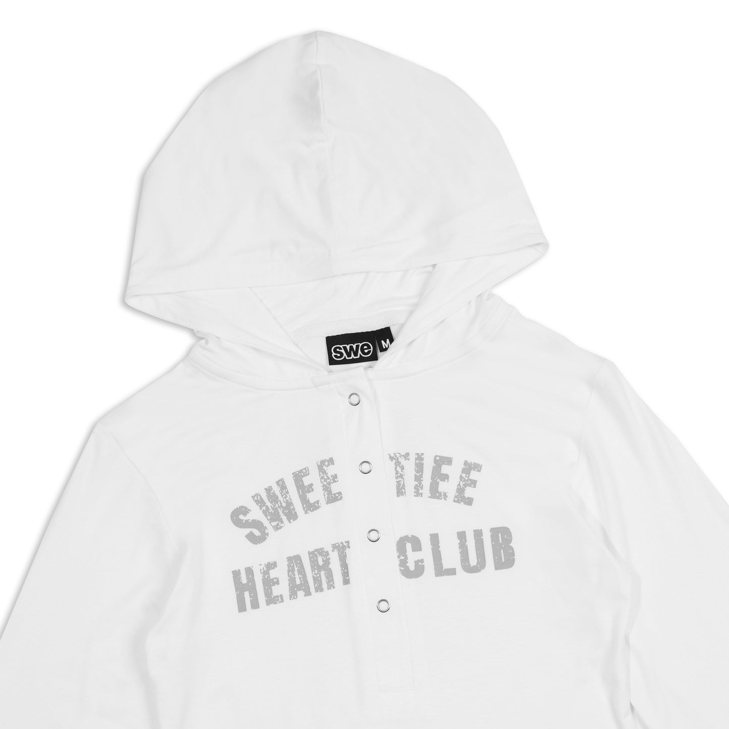 SWE ETIE BUTTON L/S TEE - WHITE