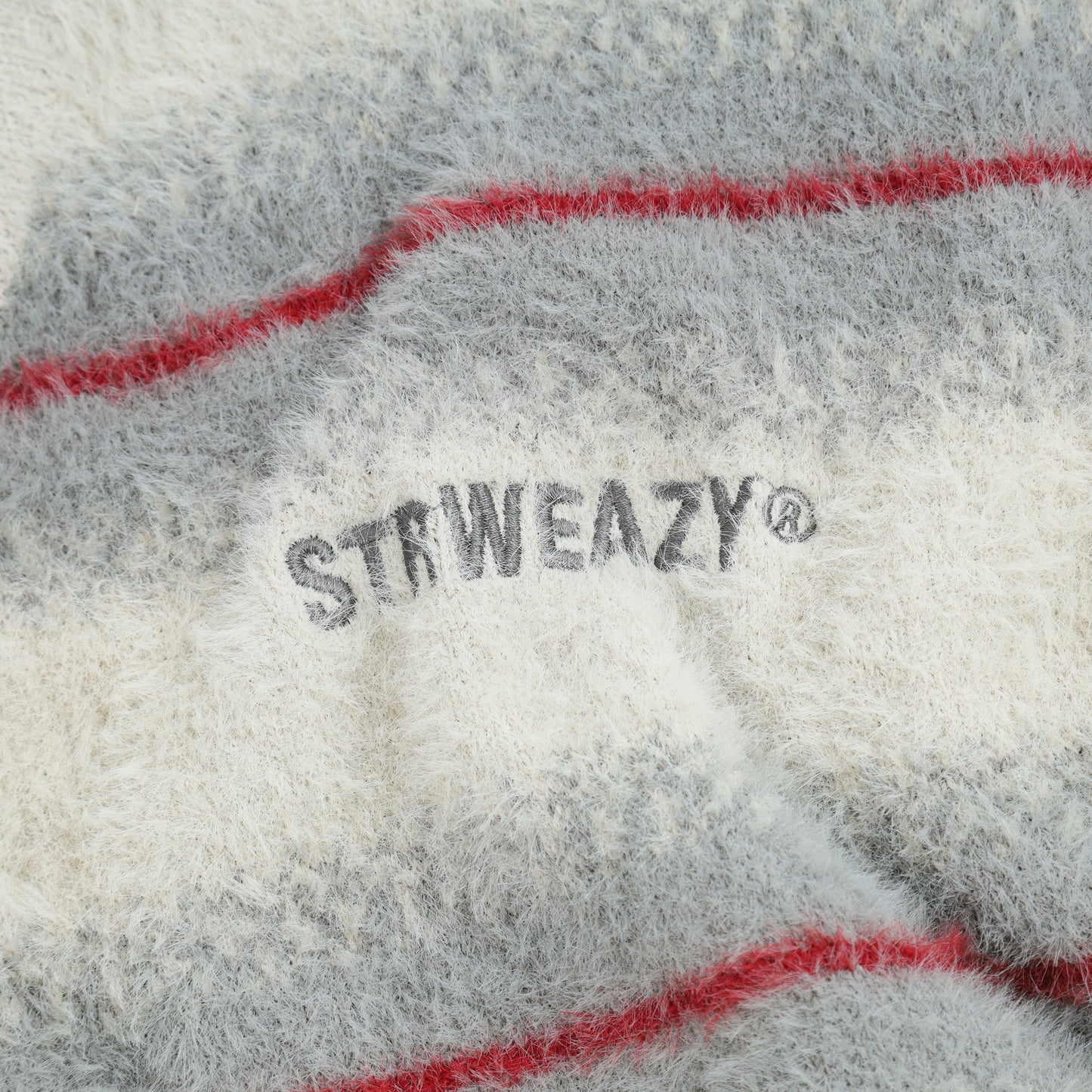SWE MOHAIR CARDIGAN - STRIPED GRAY
