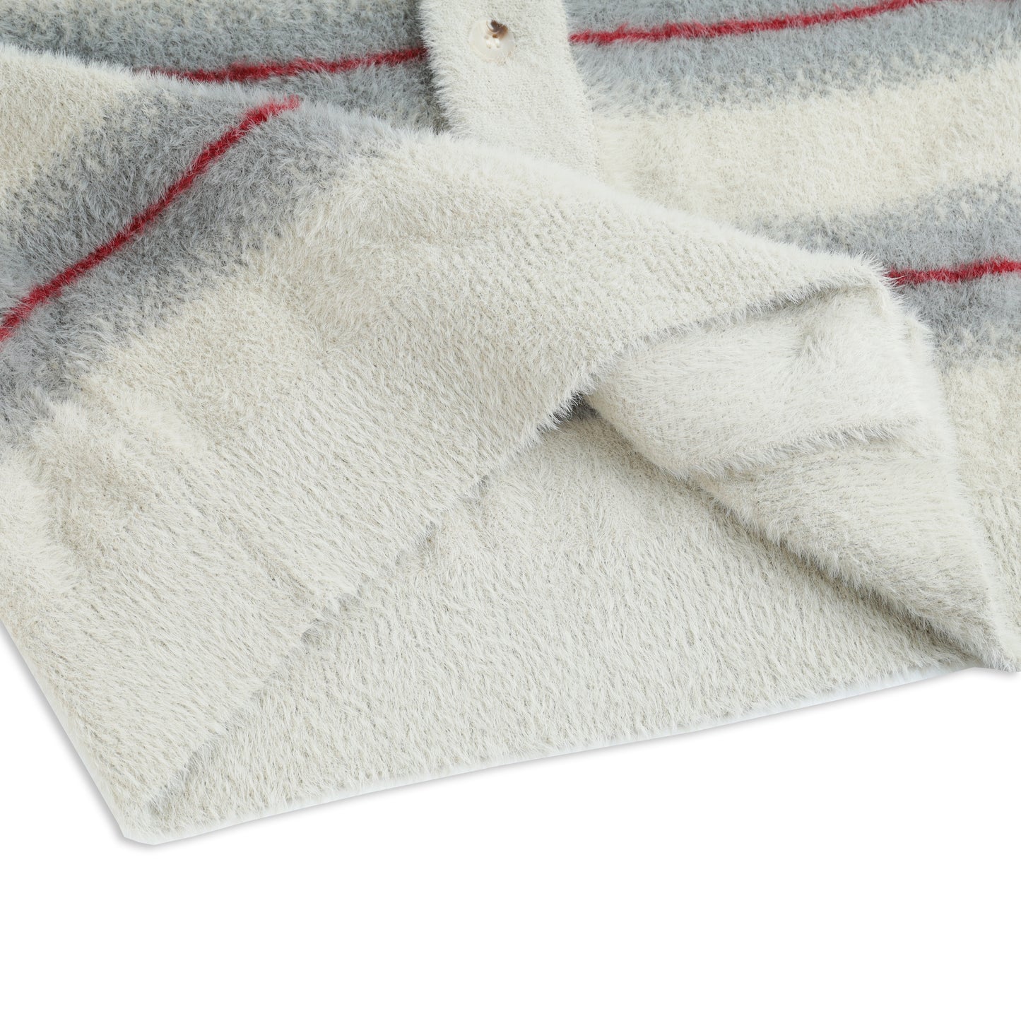 SWE MOHAIR CARDIGAN - STRIPED GRAY