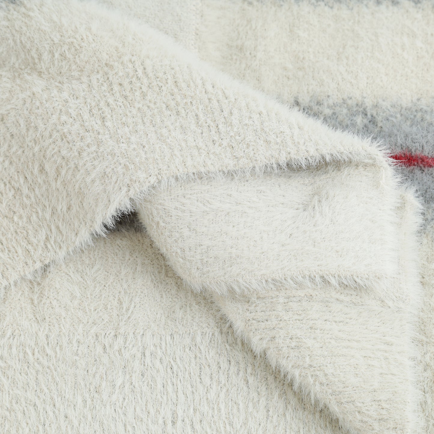 SWE MOHAIR CARDIGAN - STRIPED GRAY