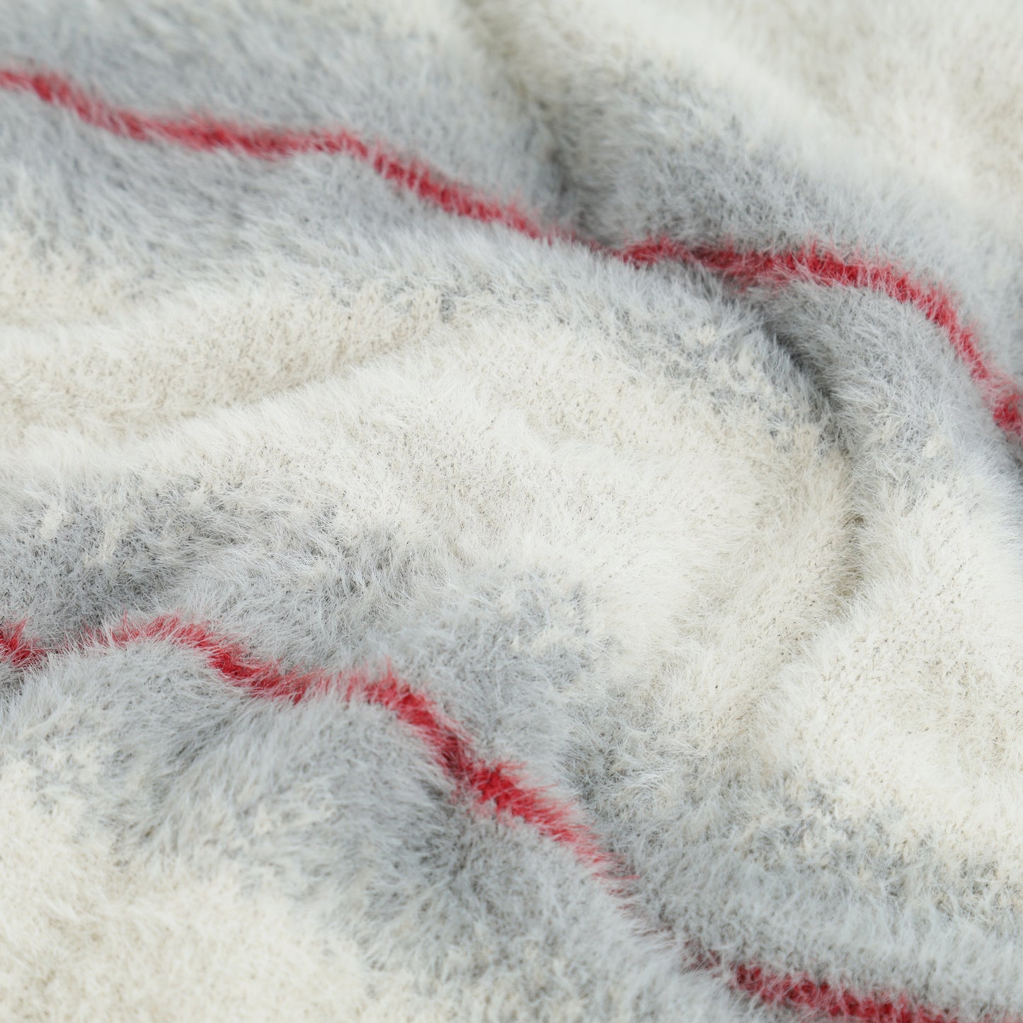 SWE MOHAIR CARDIGAN - STRIPED GRAY