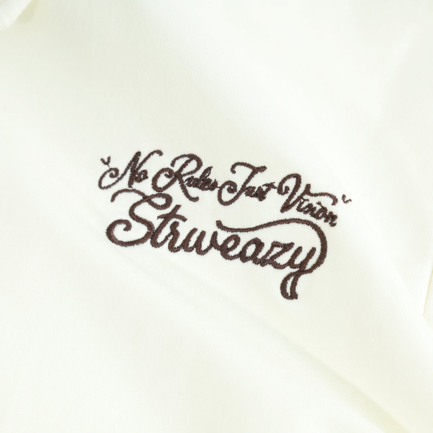 SWE SCRIPT CROP POLO - IVORY