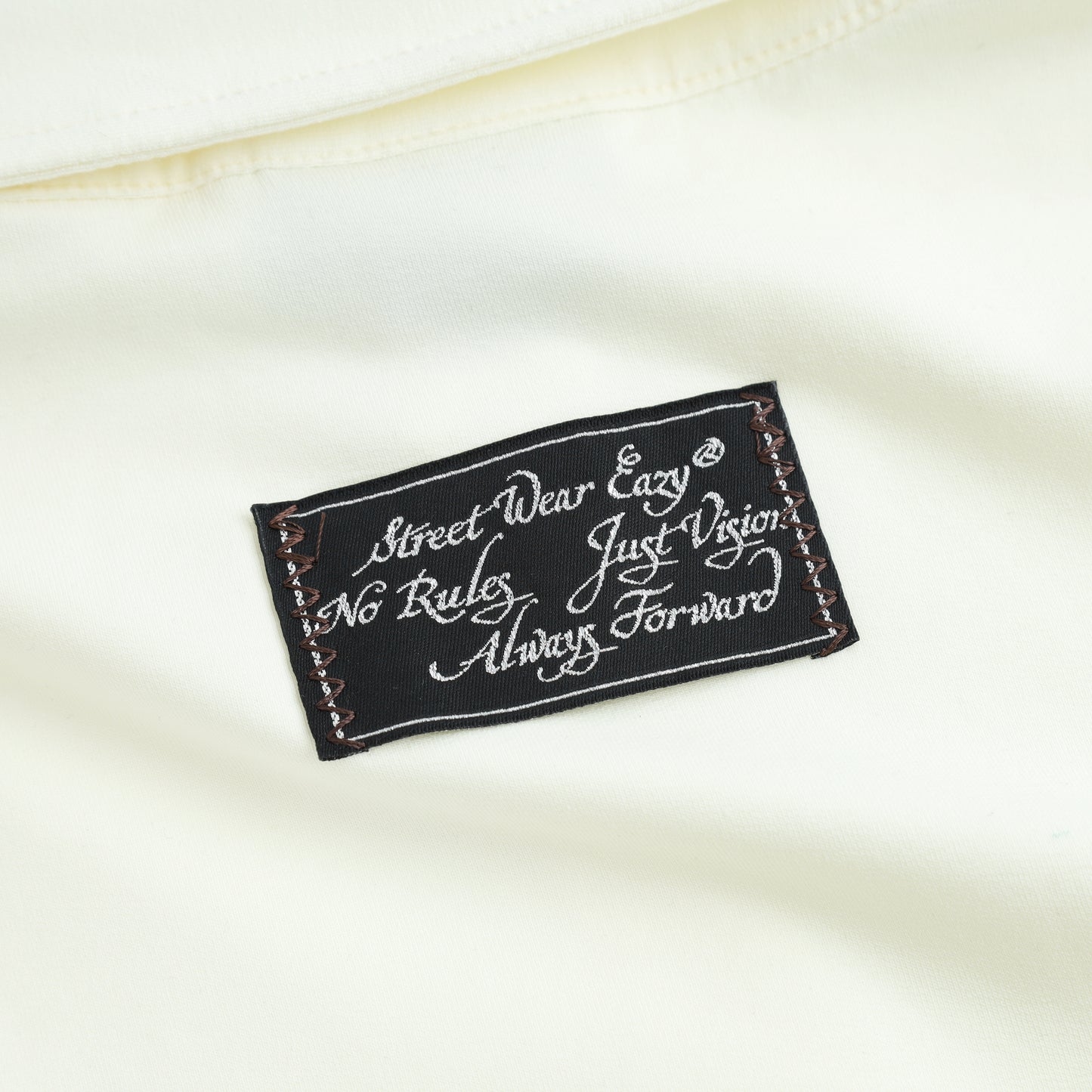 SWE SCRIPT CROP POLO - IVORY