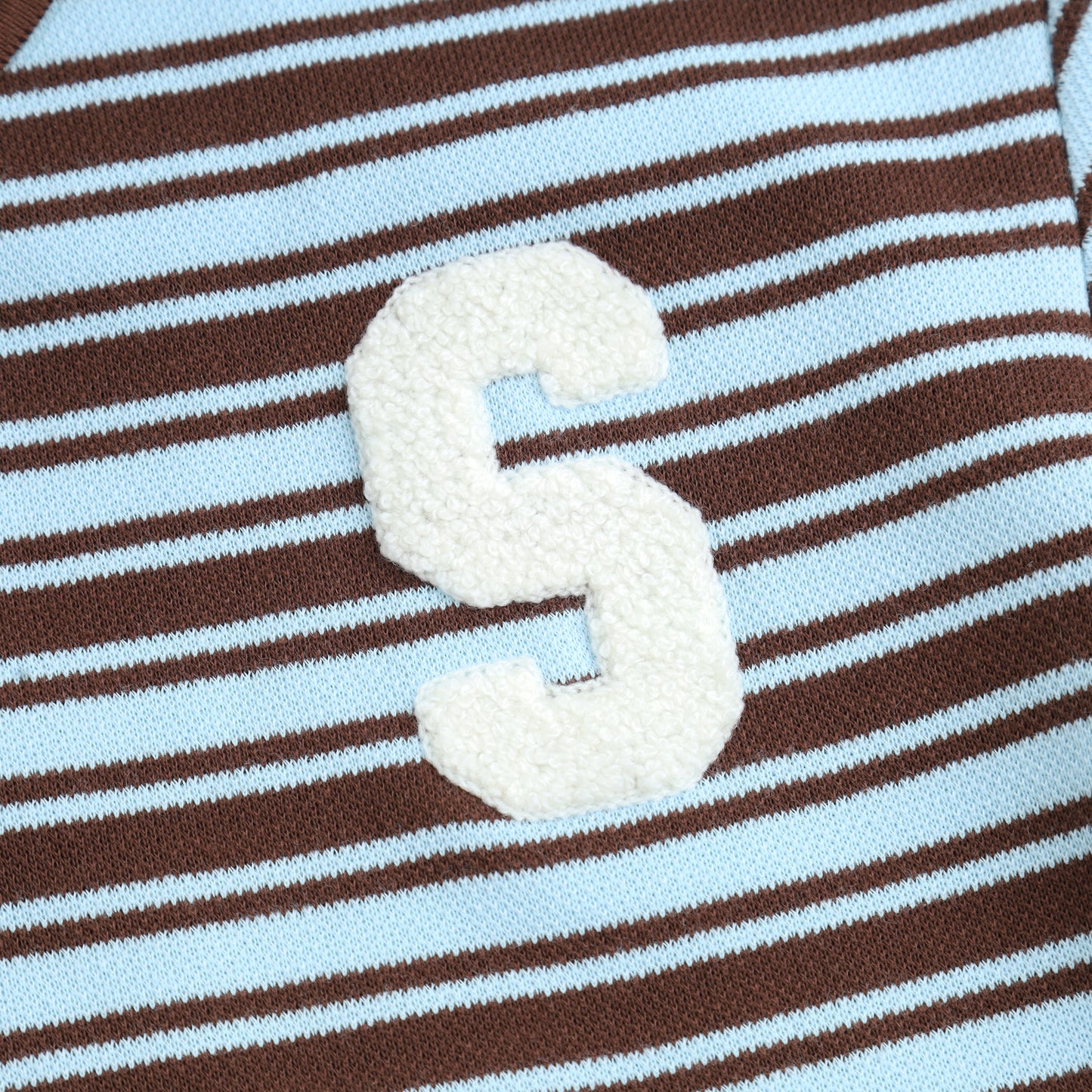 SWE STRIPE CROP POLO - BLUE