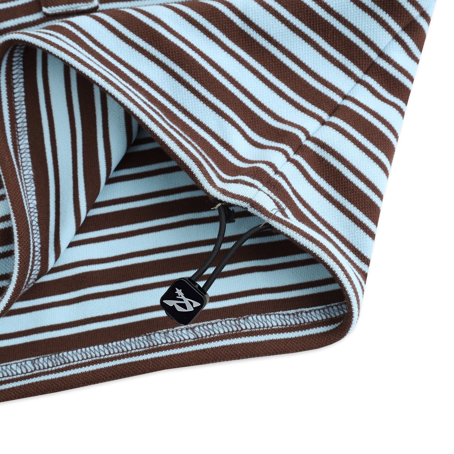 SWE STRIPE CROP POLO - BLUE