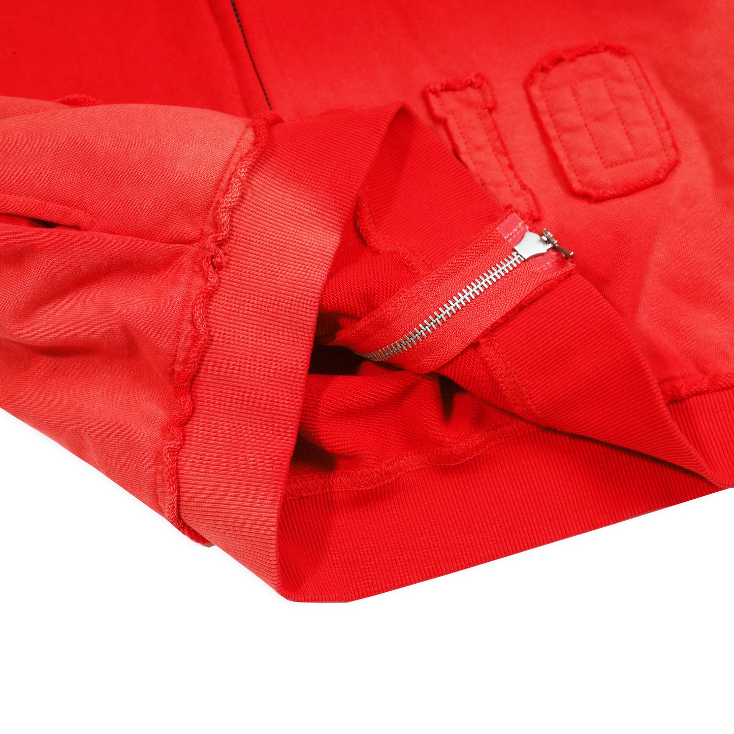 SWE 2 WAY ZIP HOODIE - WASHED RED
