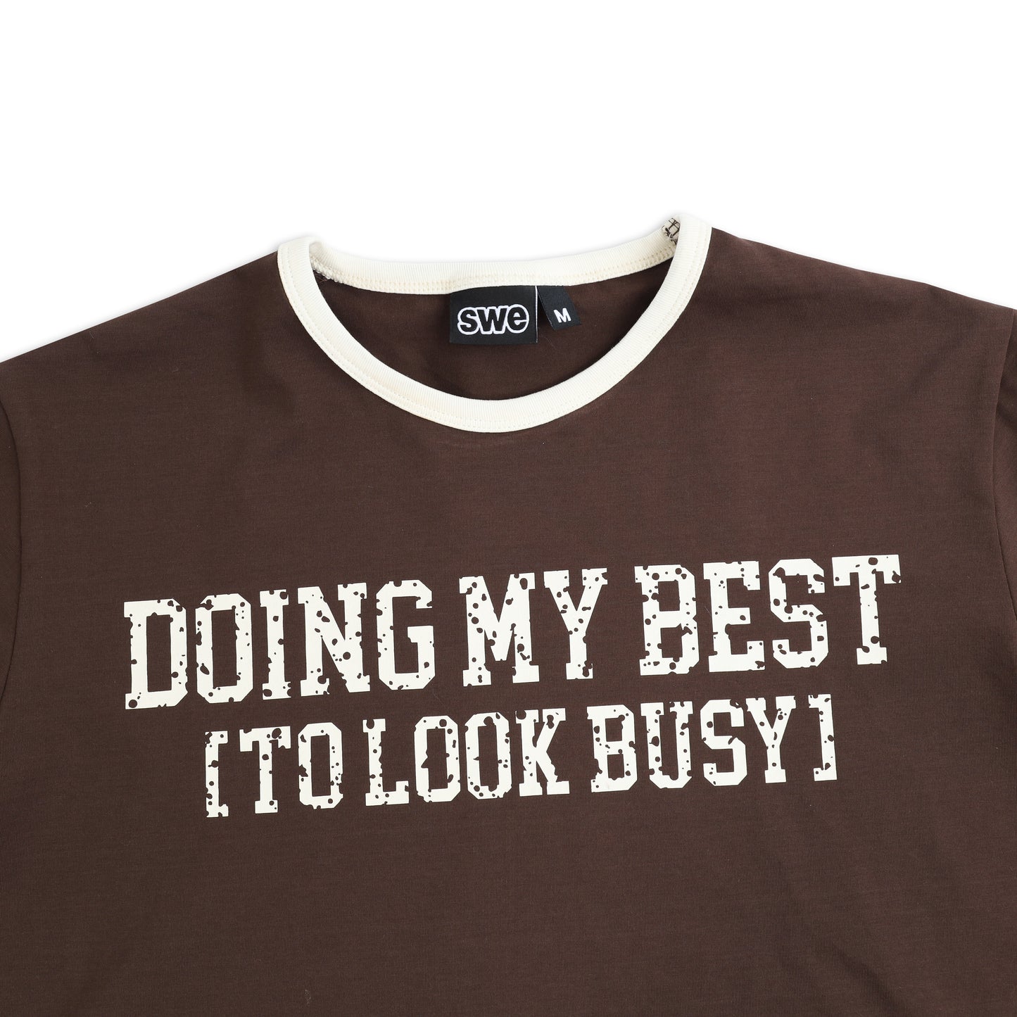 SWE BUSY RINGER TEE - BROWN
