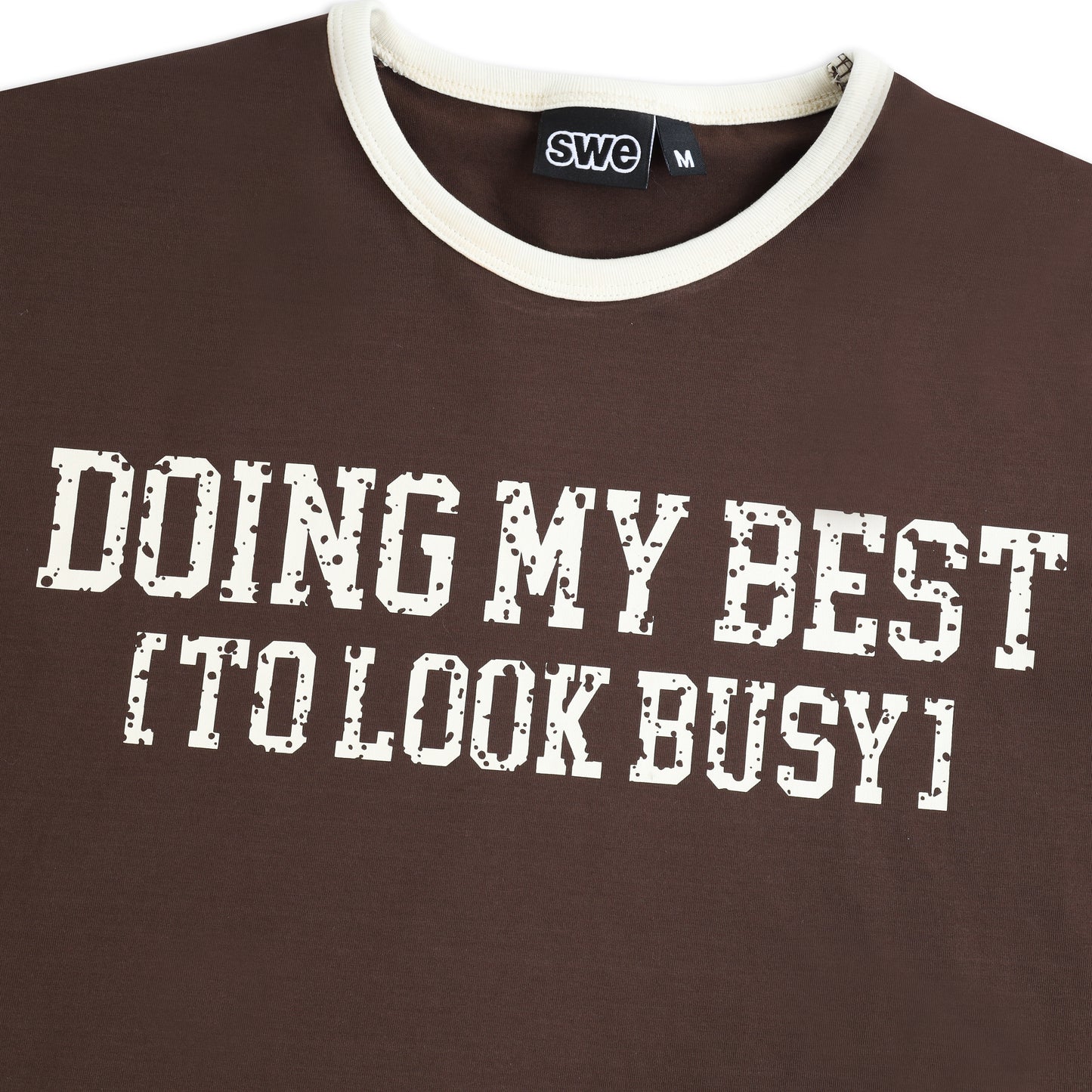 SWE BUSY RINGER TEE - BROWN