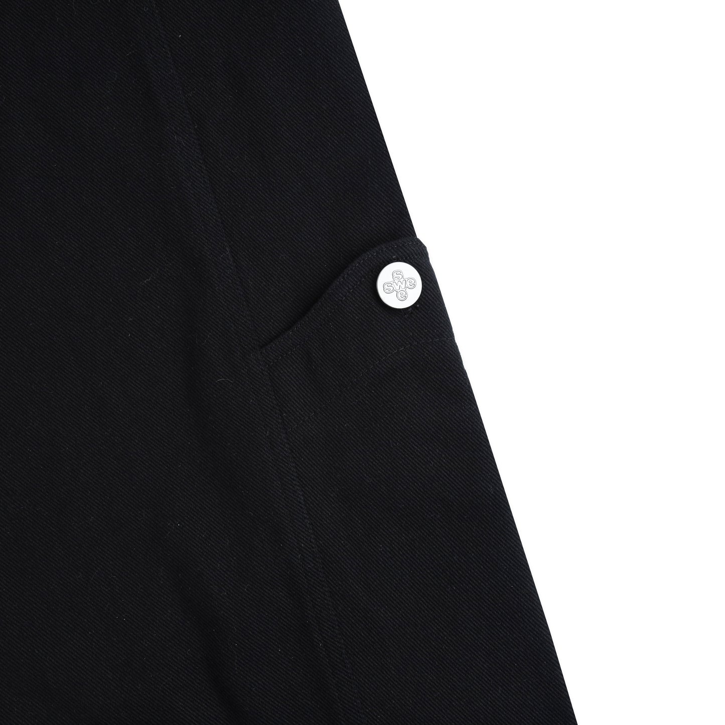 SWE BELTED WIDE PANTS - BLACK
