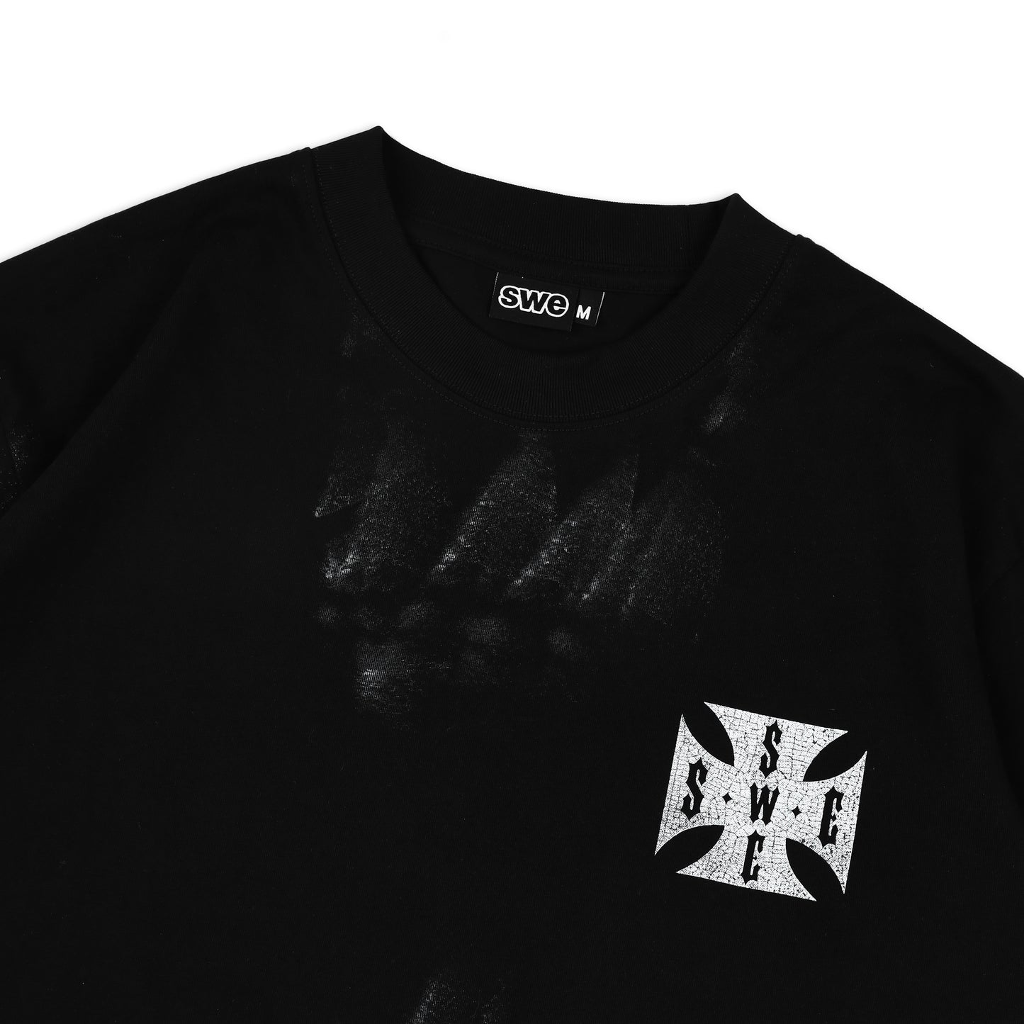 SWE CROSS L/S BOXY TEE - BLACK