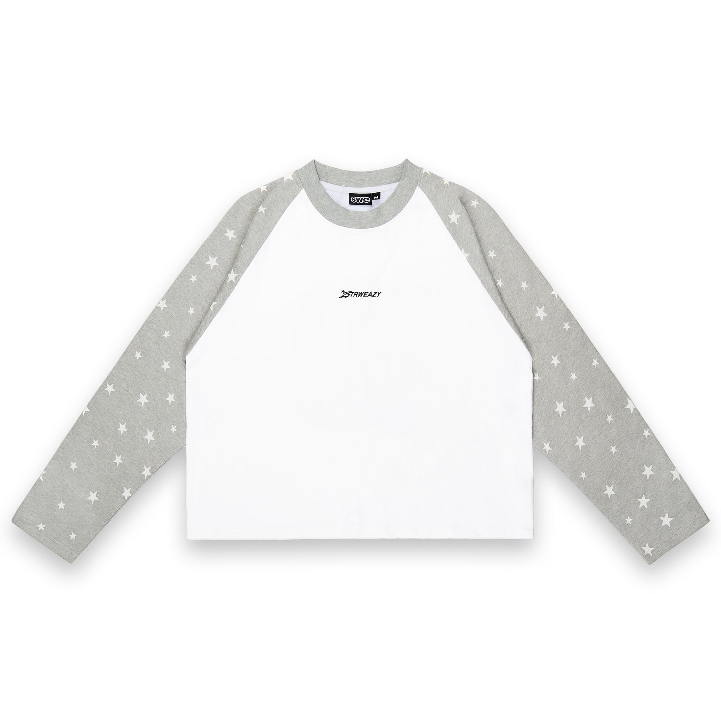 SWE STARFALL BOXY L/S TEE - GRAY/WHITE