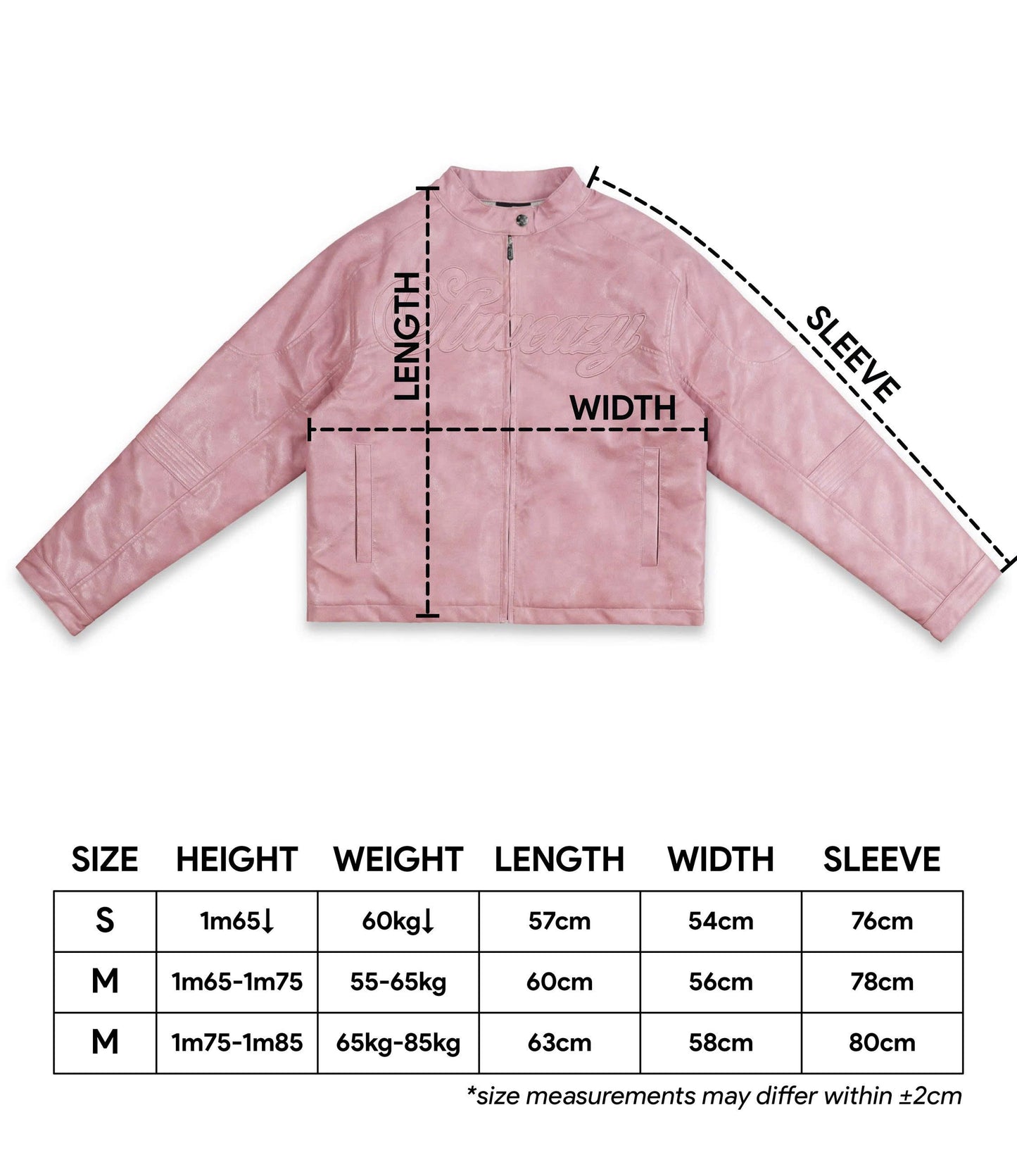 SWE BLOSSOM LEATHER JACKET - PINK