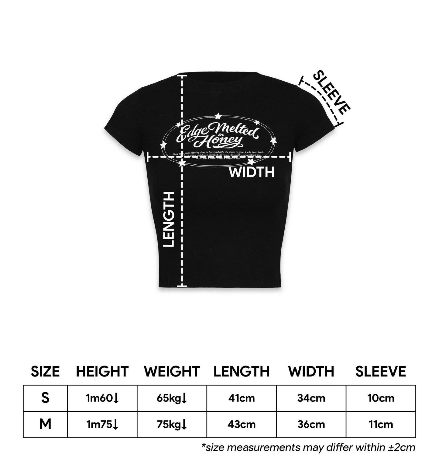 SWE STAR EDGE BABY TEE - BLACK