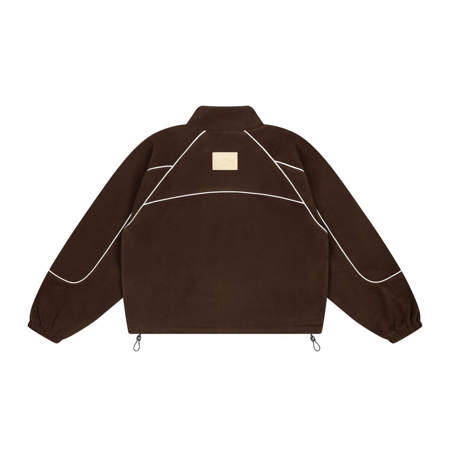 SWE TRACK FLEECE JACKET - BROWN