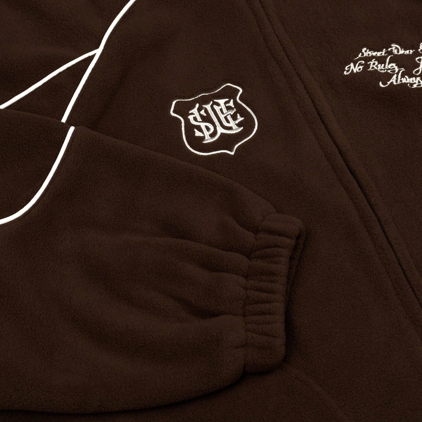 SWE TRACK FLEECE JACKET - BROWN