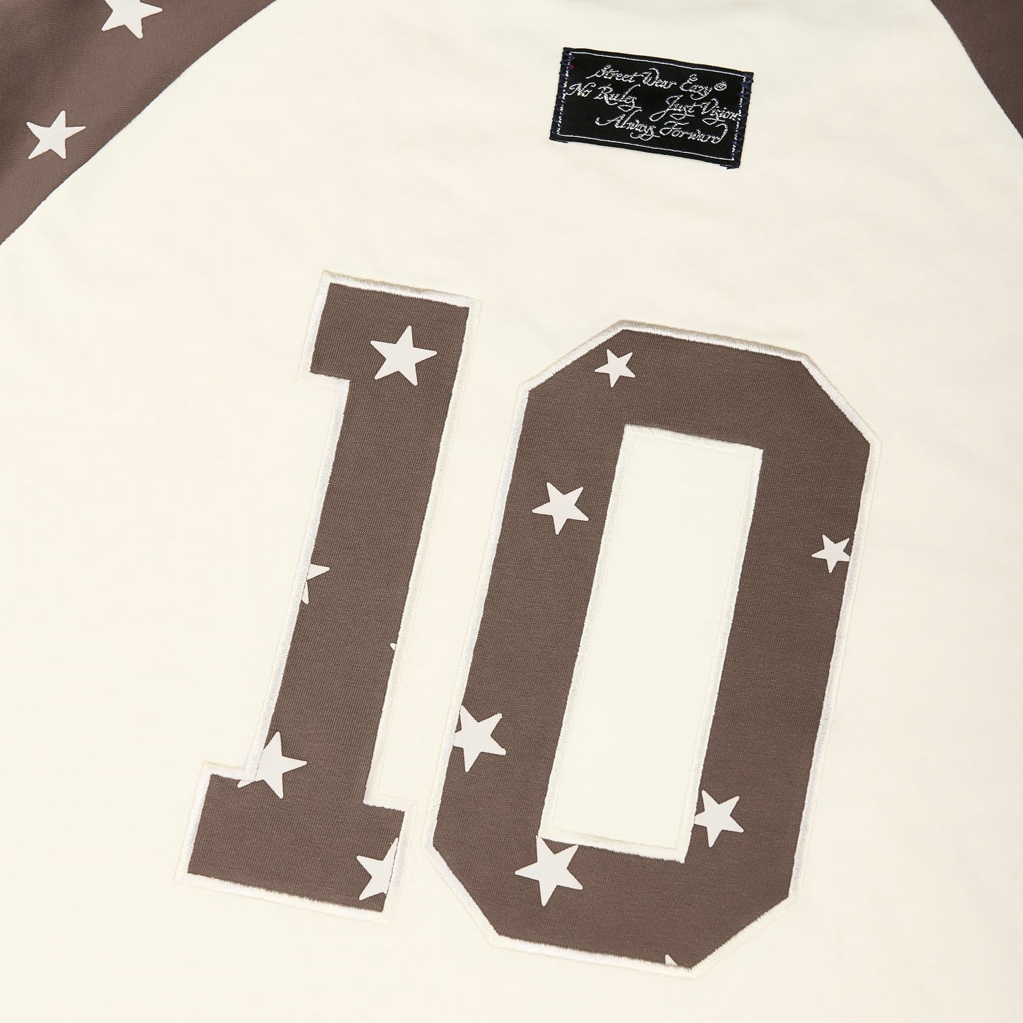 SWE STARFALL BOXY L/S TEE - BROWN/CREAM