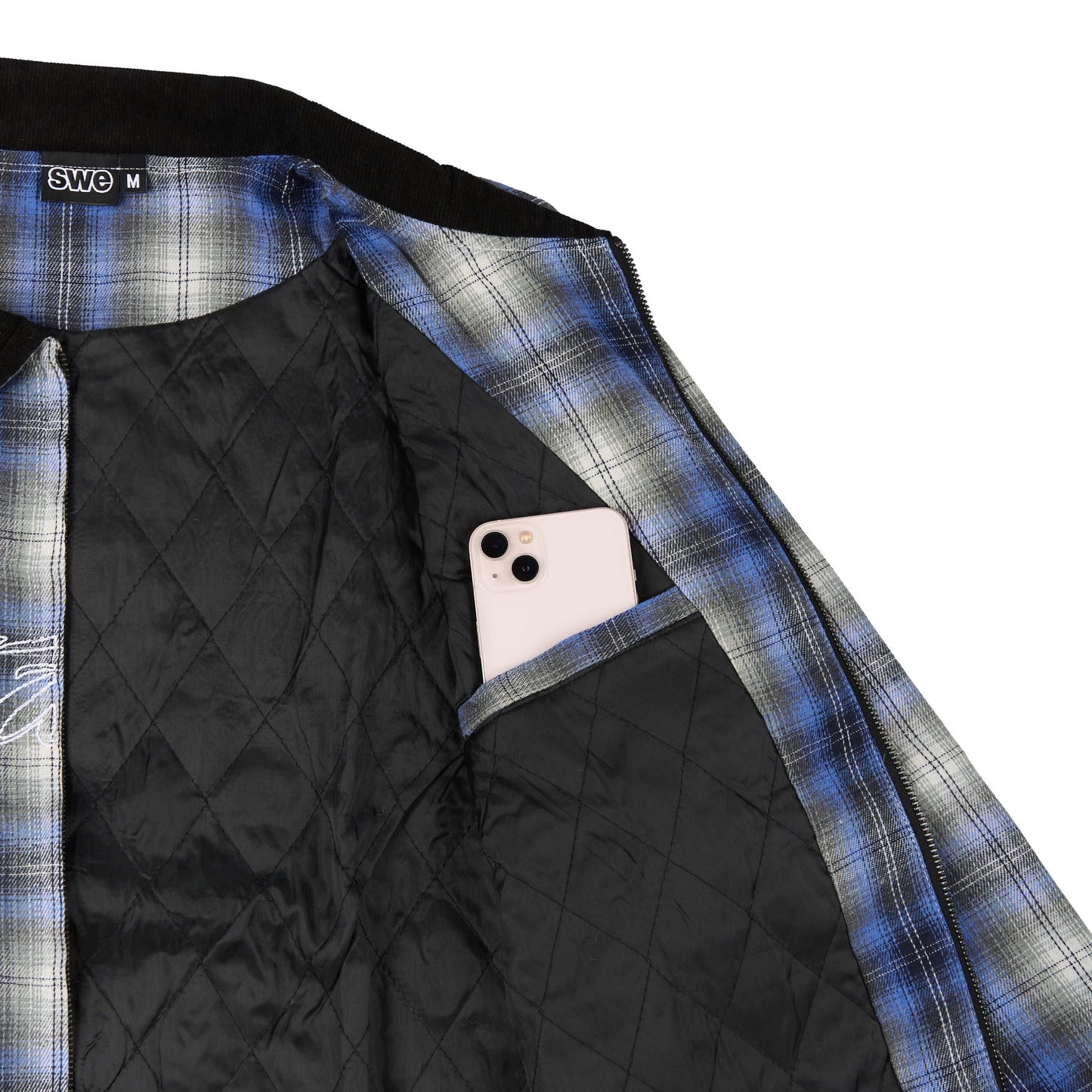 SWE FIELD PLAID JACKET - BLUE