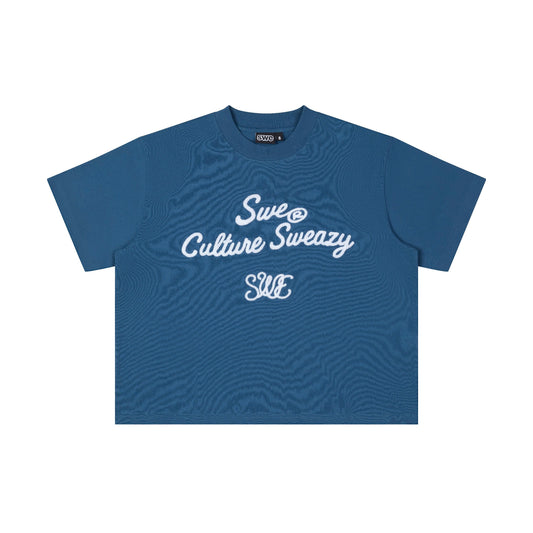 SWE RHYTHM BOXY TEE - COBALT BLUE